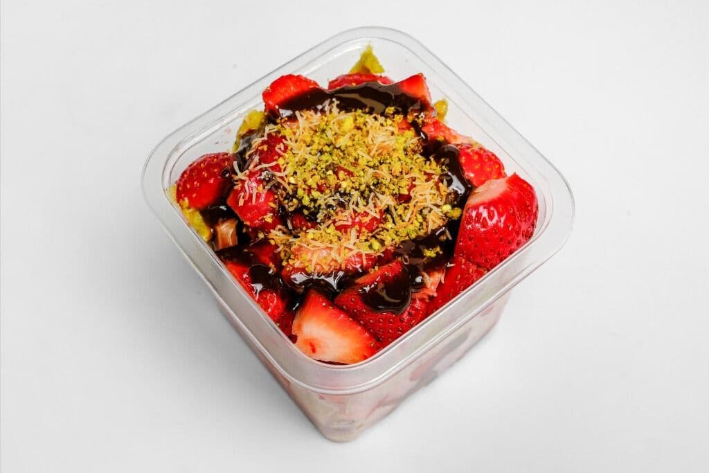 Strawberry Pistachio Kunafa Cup