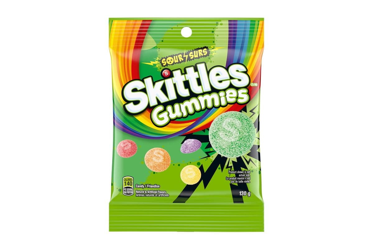 Skittles Gummies surs (130g) 77642 / Skittles Gummies Sour (130g) 77642