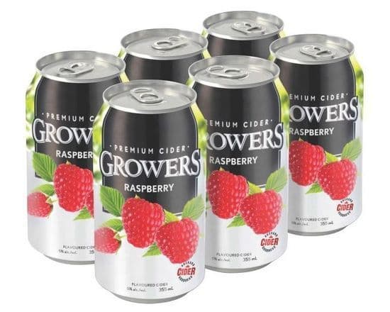 Growers Cider Raspberry, 6 x 355 ml