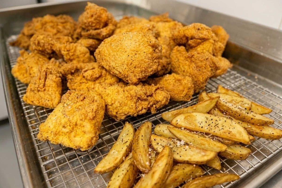12 chicken pieces (can of pop coke or pepsi)