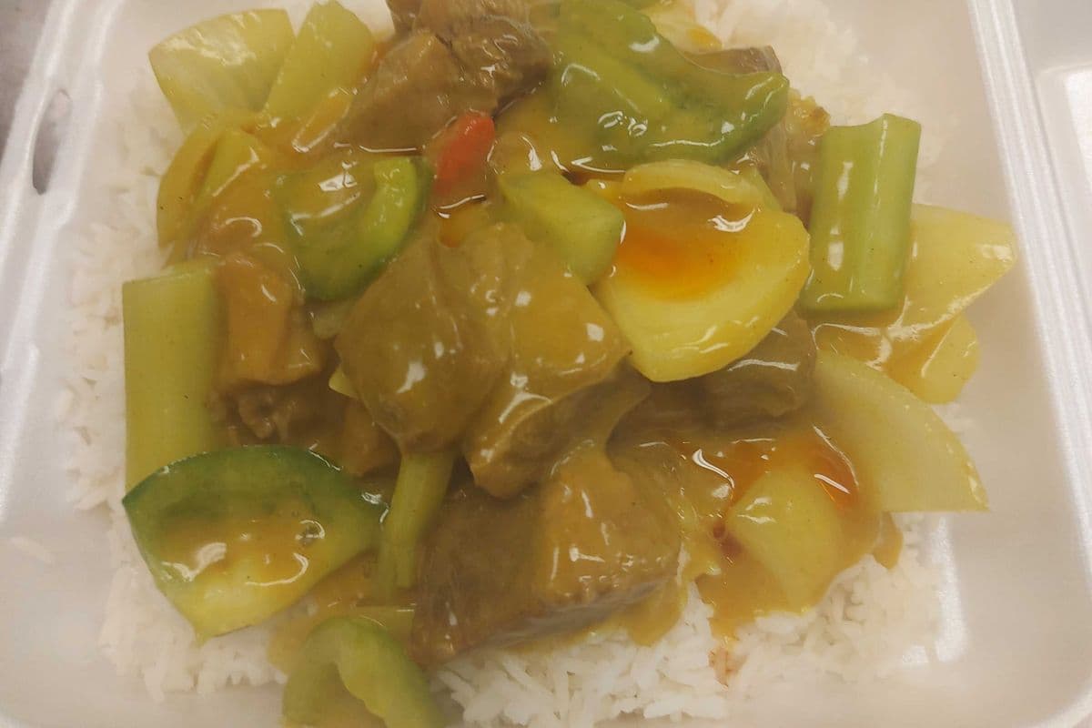 138. Curried Beef Brisket on Steamed Rice