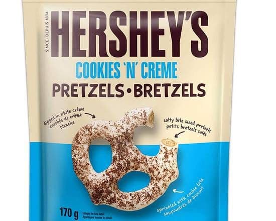 Hershey's  Bretzels biscuits & creme 170g / Hershey's Pretzels Cookies' n' Creme 170g
