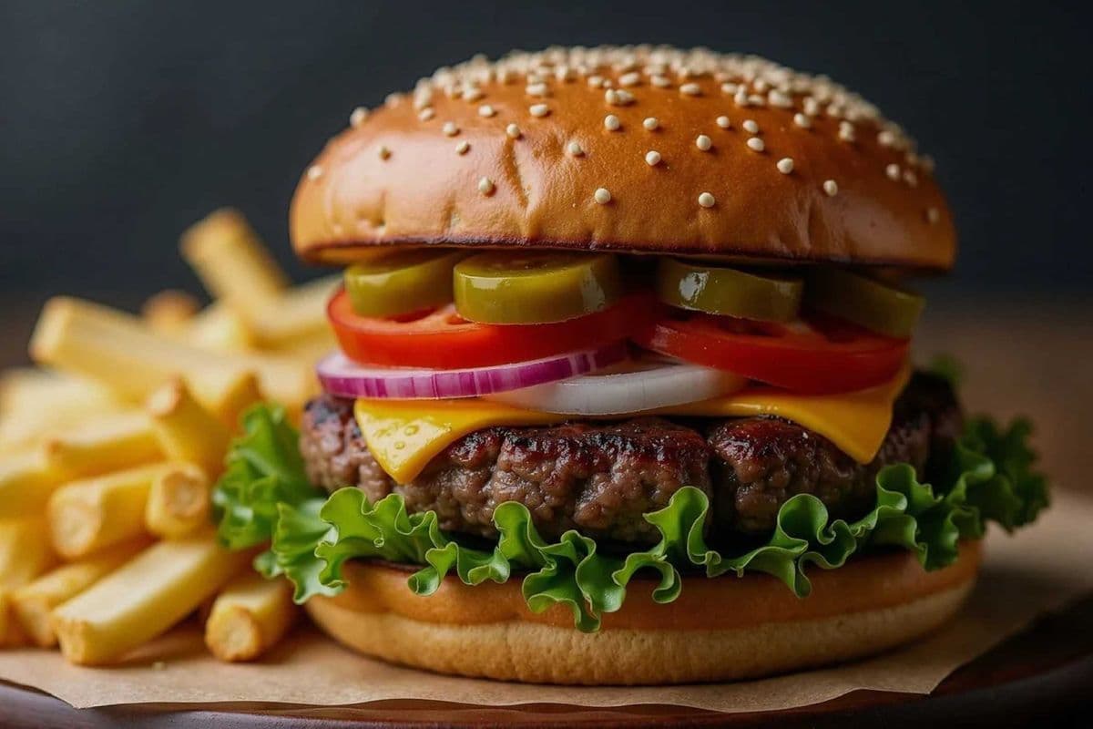 2. Smashed Single Veal Patty Burger