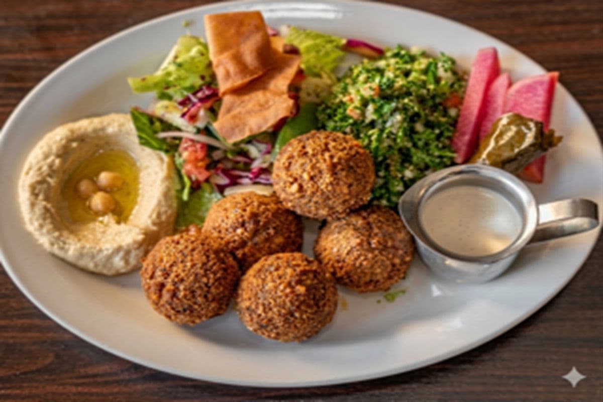 9. Falafel Veggie Plate