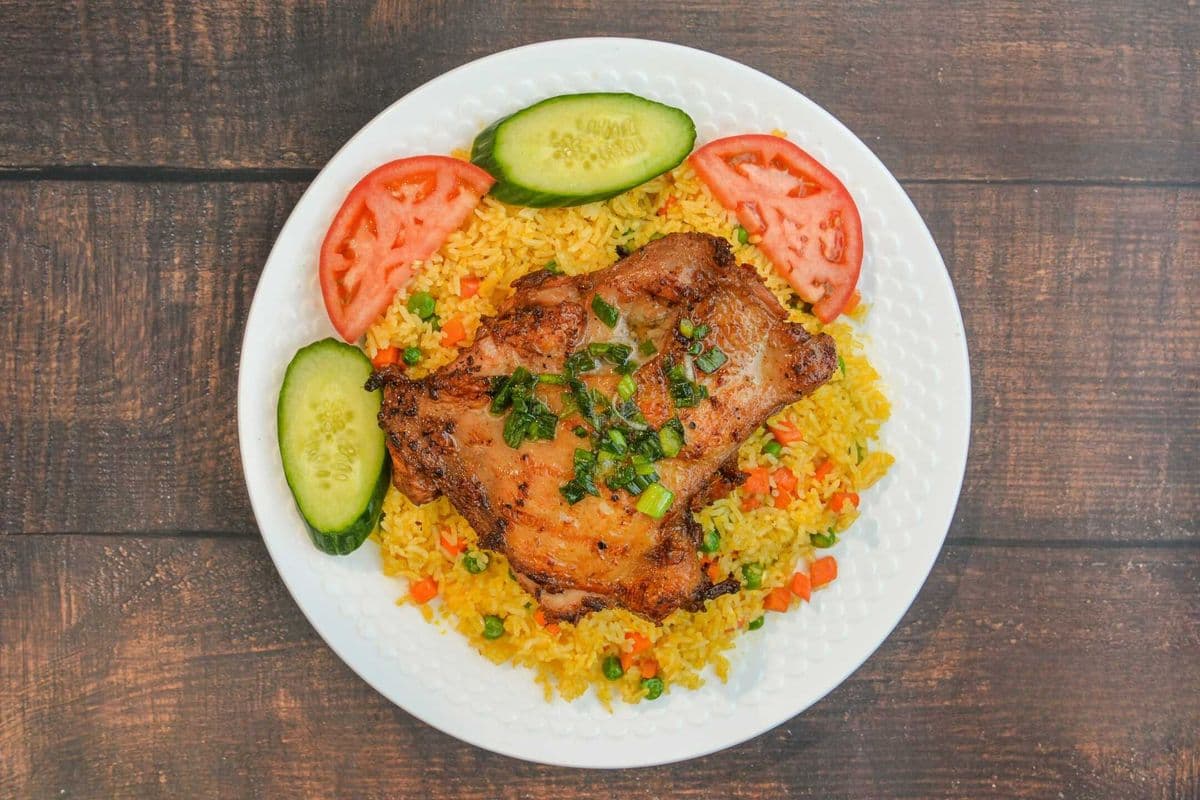 85. Fried Rice with Roti Chicken