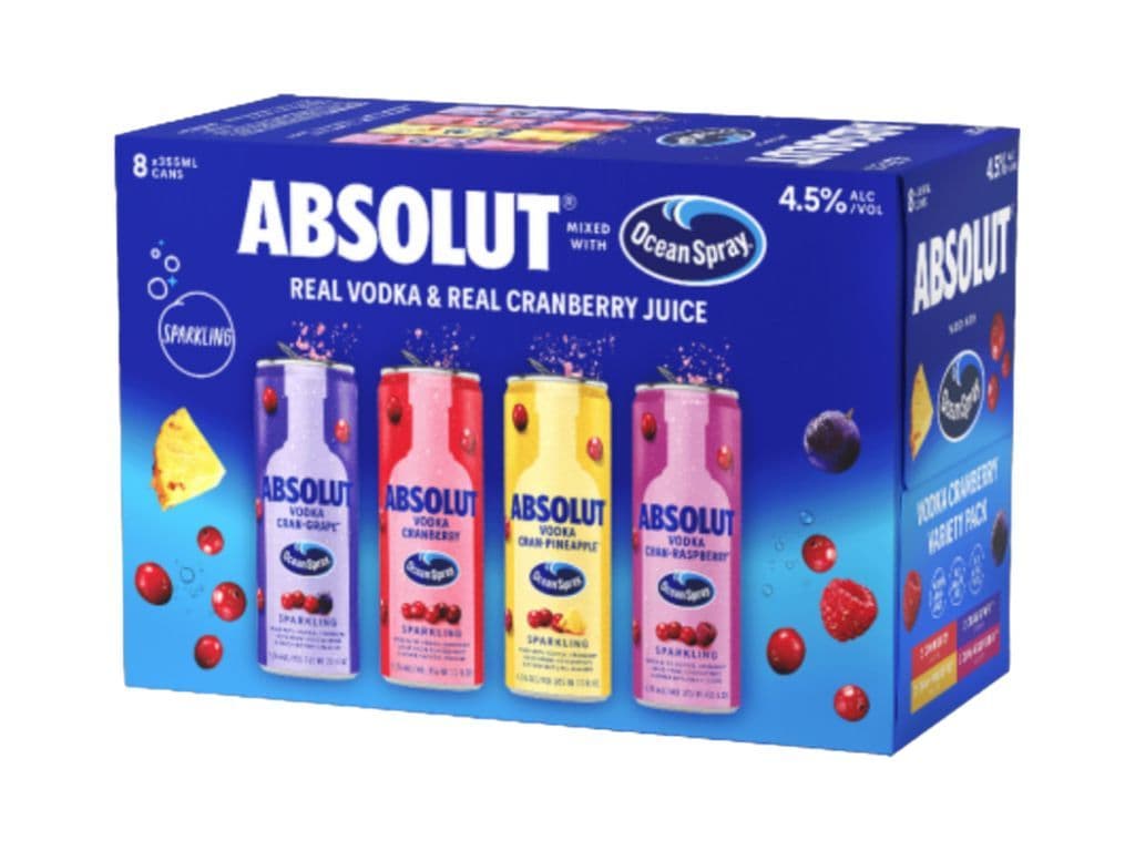 Absolut - Ocean Spray Variety Pack