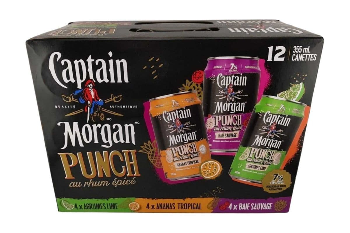 CAPTAIN MORGAN RUM PUNCH VARIETY (12 PACK) (12 x 355ML CAN)