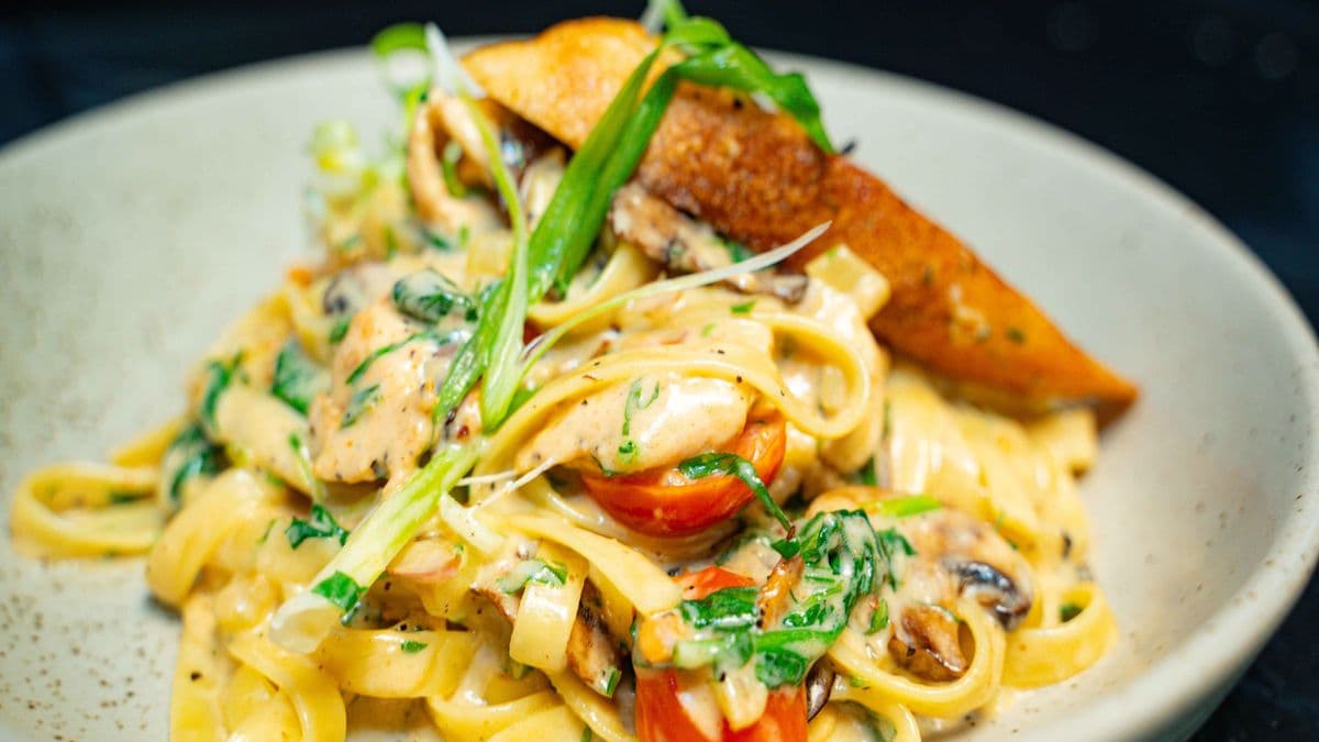 Rockefeller Chicken Fettuccine