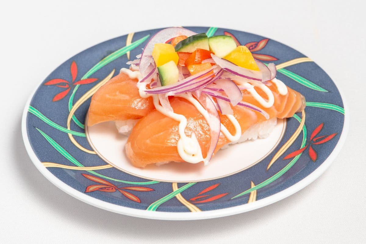 54. Salmon Salad Nigiri (2 pcs)