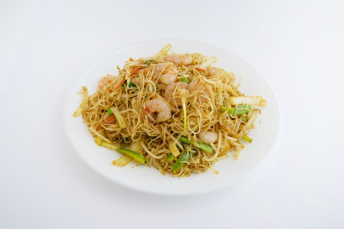 N08. Shrimp Singapore Noodles (Rice Vermicelli)