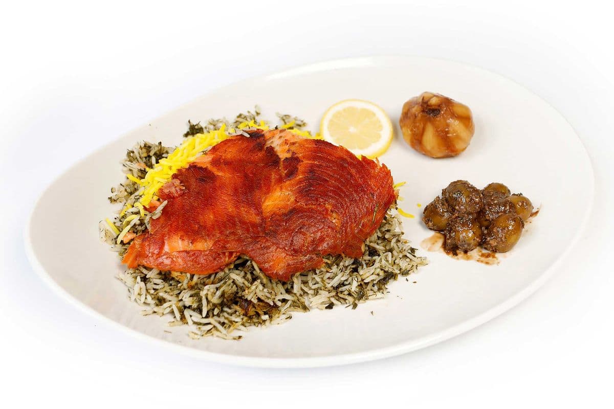 Smocked Salmon with Sabzi Polo
