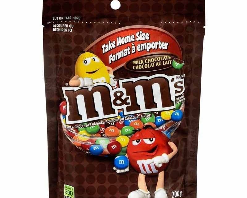 M&M CANDIES MILK CHOCOLATE 200G