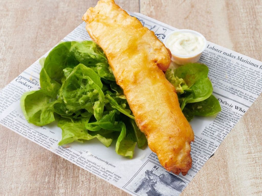 1 piece Haddock & Caesar Salad