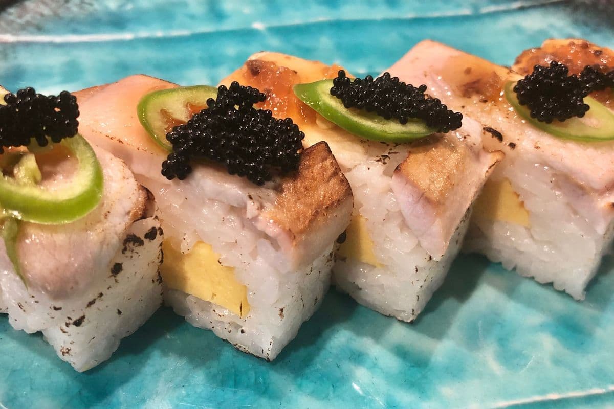 Aburi Hamachi Oshi Sushi