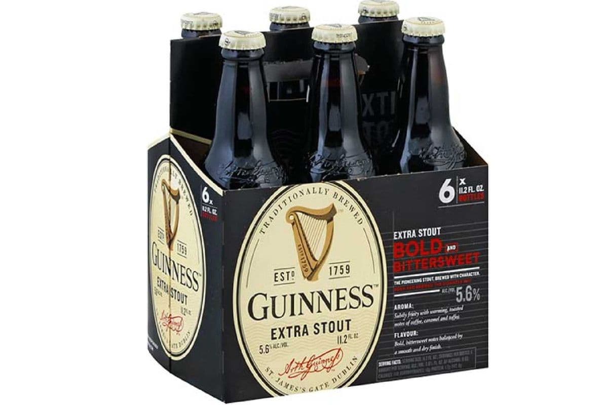 Guinness Extra Stout (6 Pack Bottles) (6 x 341 ml)