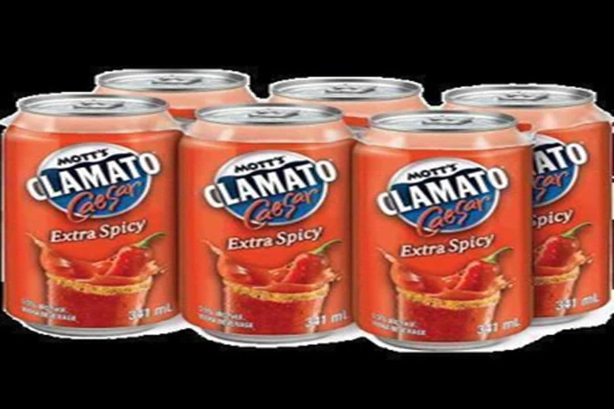 MOTTS CLAMATO CAESAR EXTRA SPICED 6 CANS (6 x 341 ML)