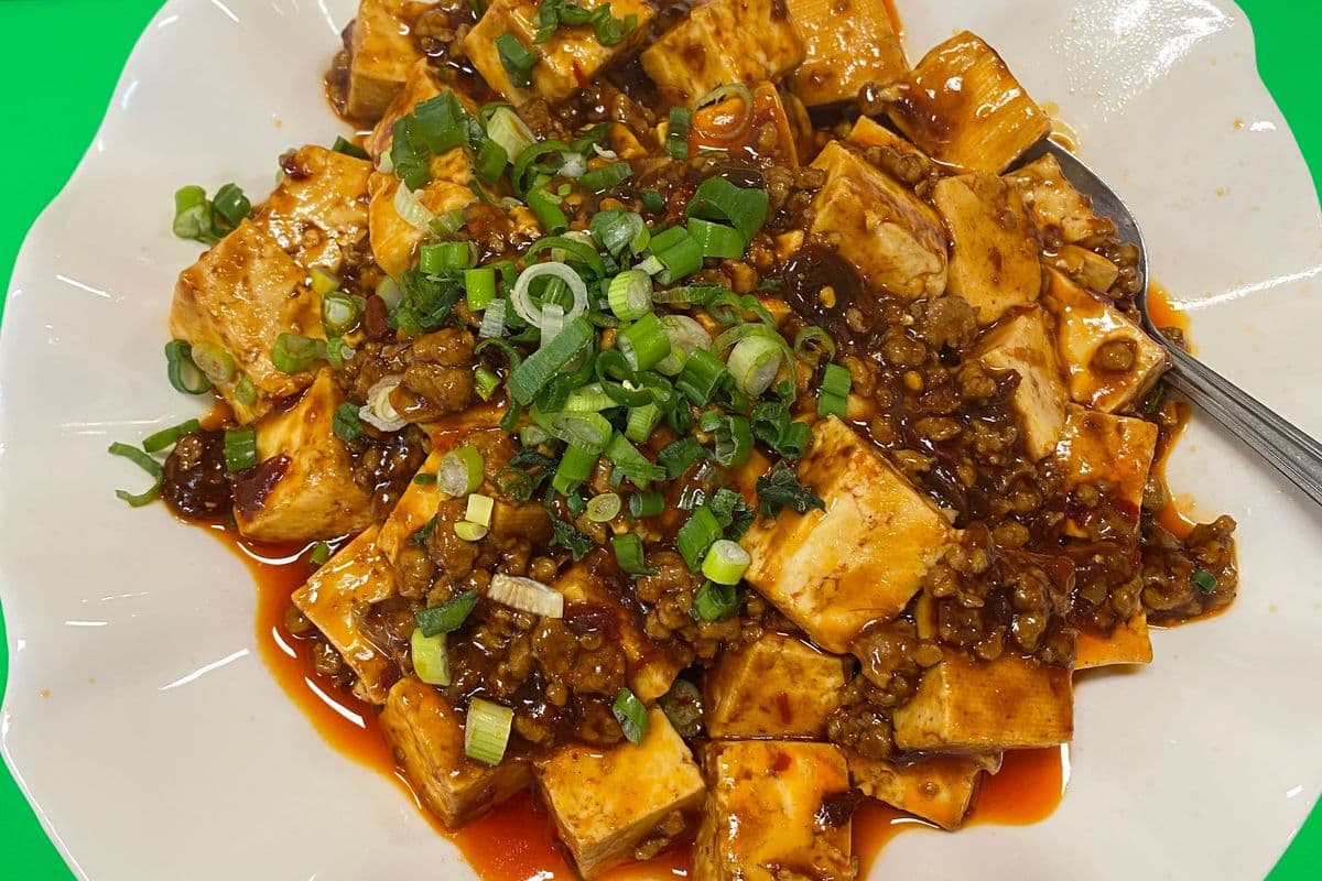 Ma Po Tofu with ground pork (spicy)