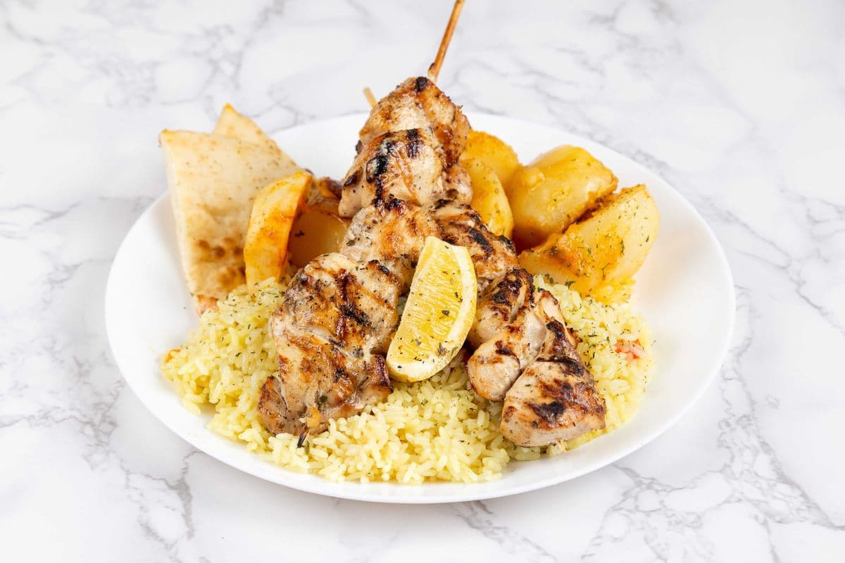 Chicken Souvlaki Dinner - Large