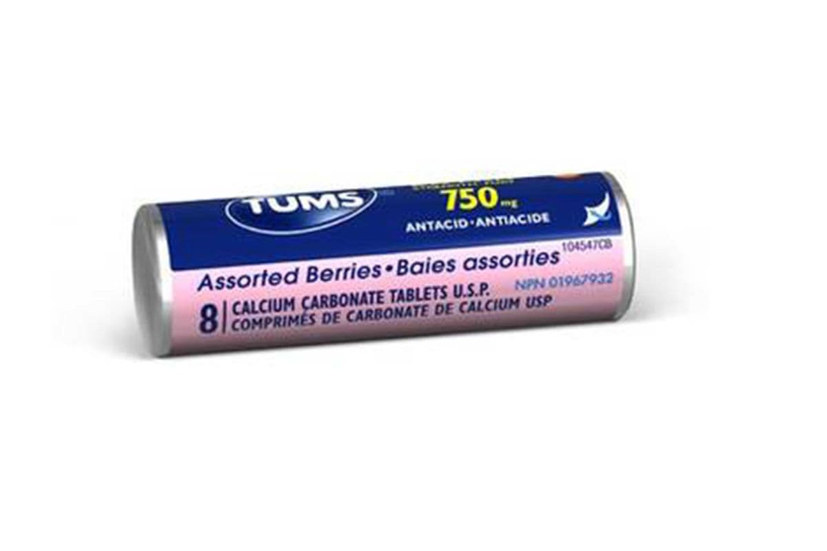 Tums Assorted Berries Single Roll ( 8 Chewable Tablets)