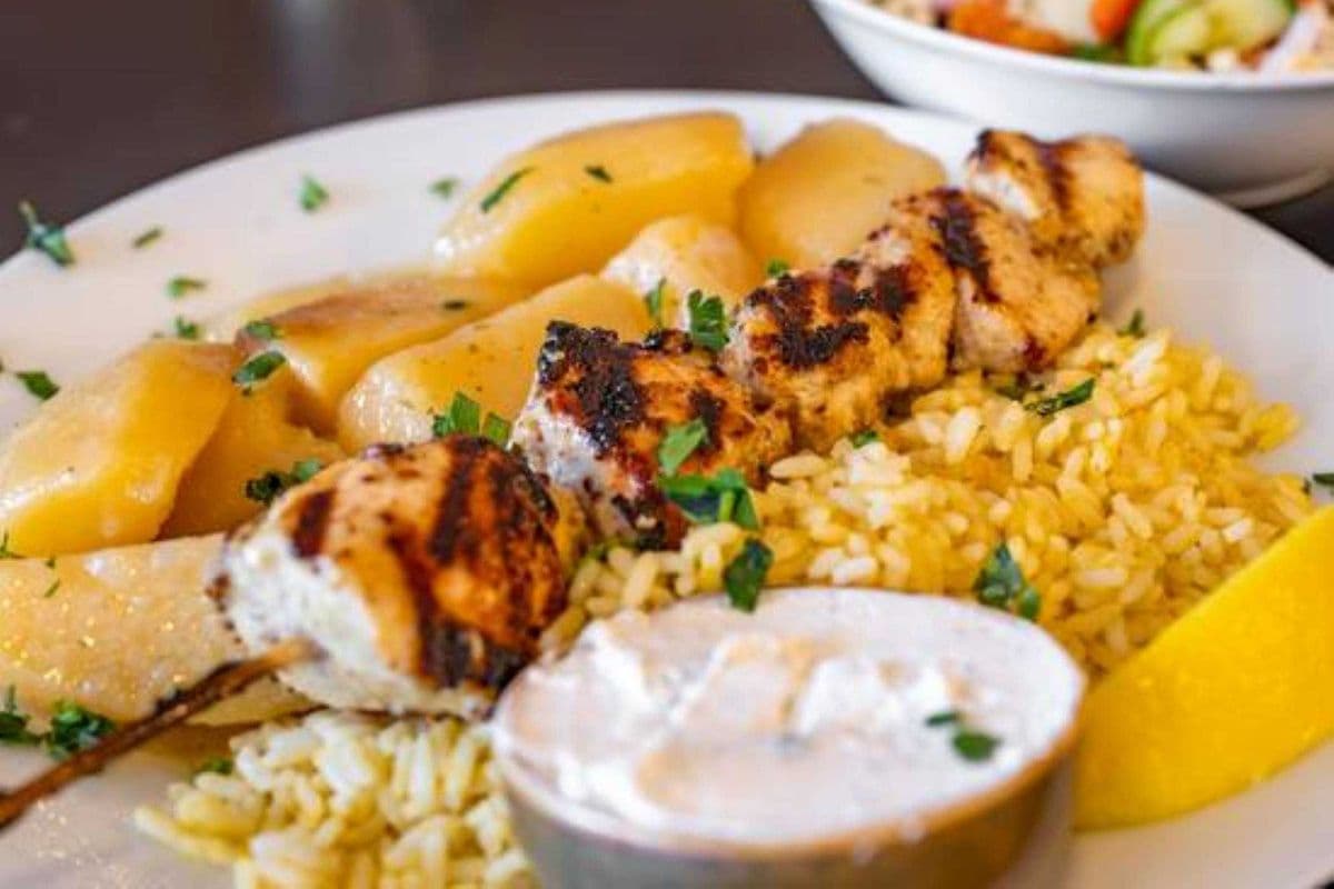 Chicken Souvlaki Dinner