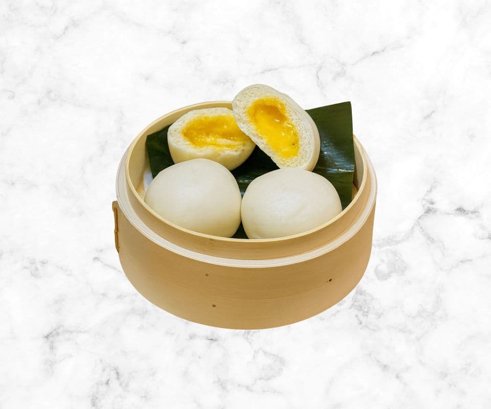 Steamed Salted egg custard buns (3pcs)  / 蒸流沙包 (3個）