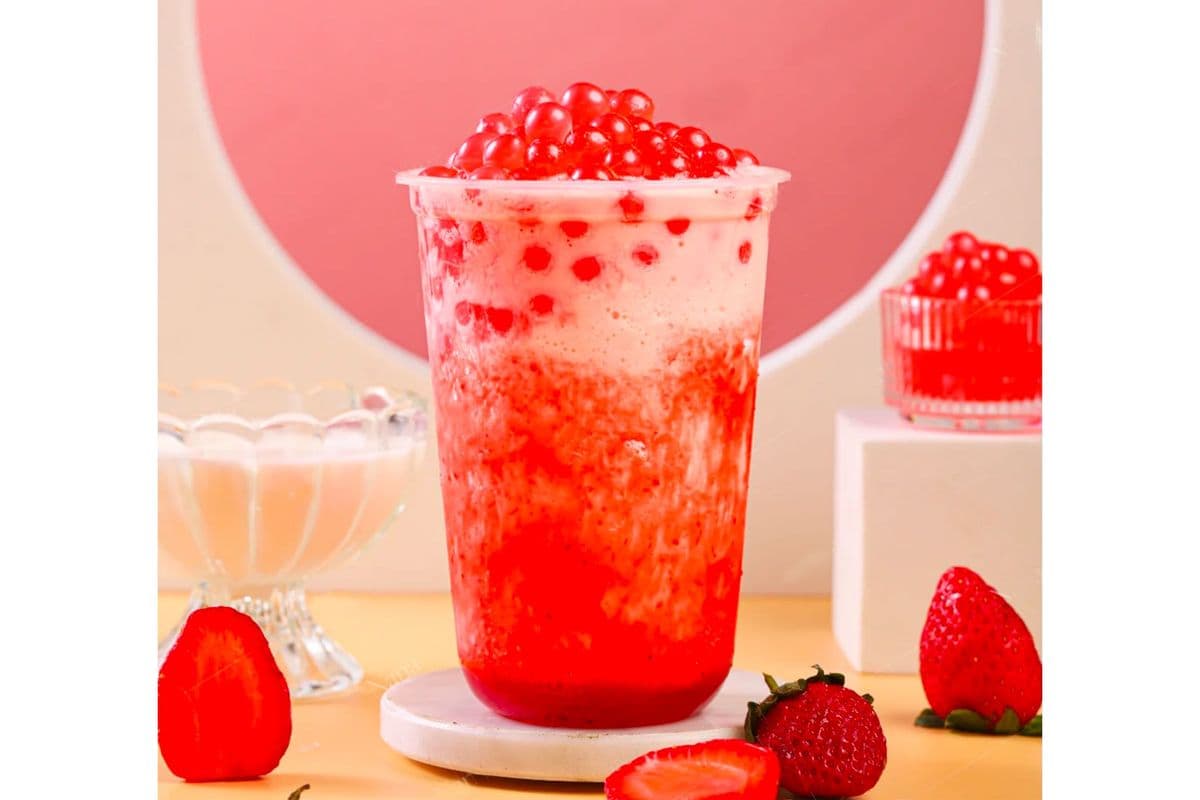 Strawberry Boba Milk