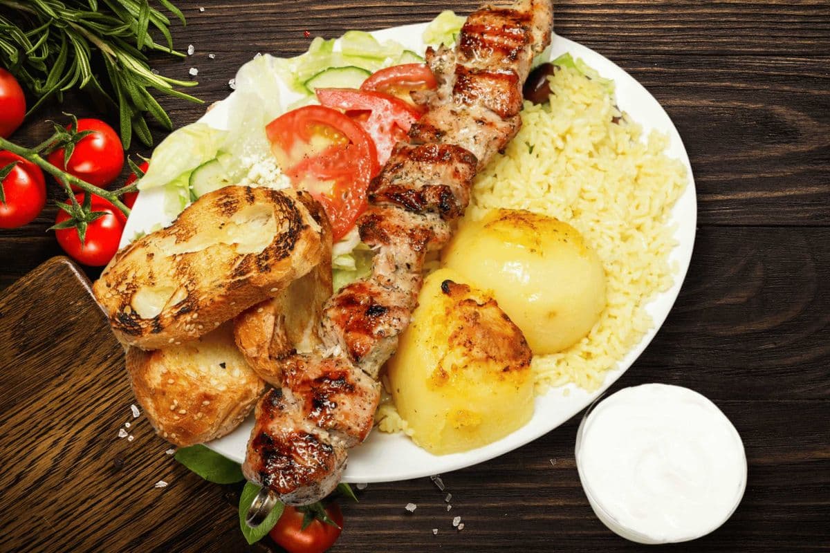 Pork Souvlaki Dinner