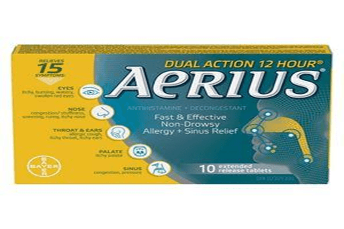 Aerius Dual Action 12 Hrs (Non-Drowsy) (10 ext release tabs)