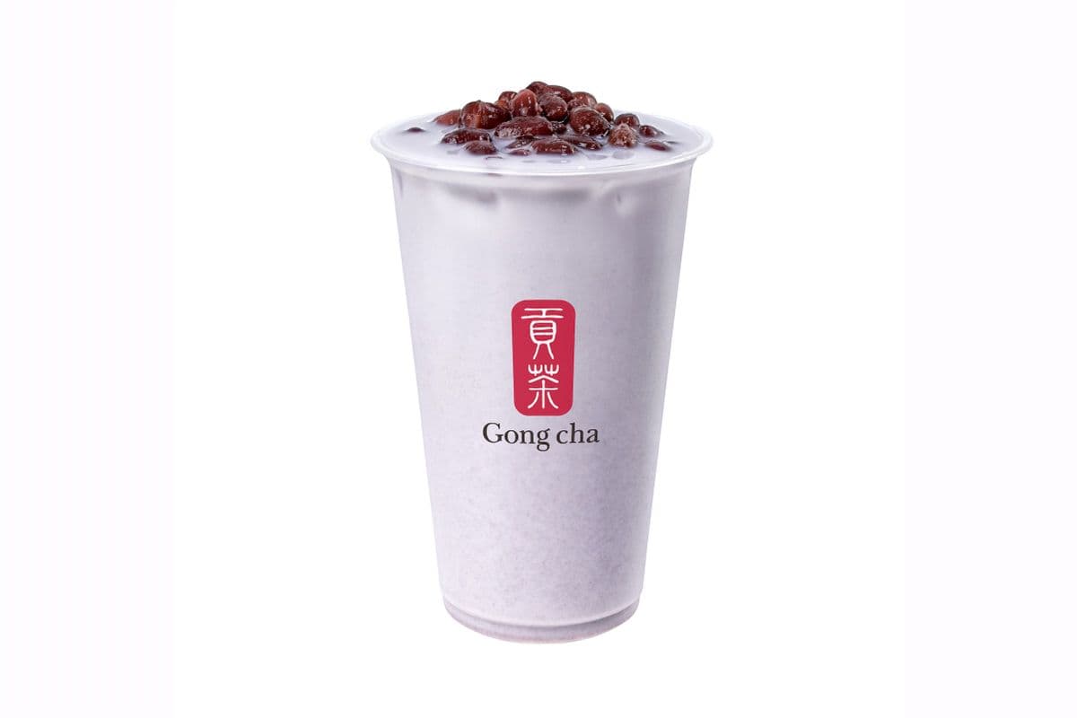 Taro Milk Tea with Redbean