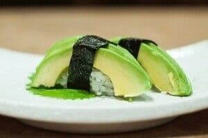 Avocado Vegetarian Nigiri Sushi