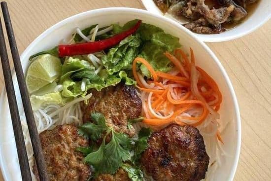 #.Hanoi-Style Vermicelli Noodles w/ Grilled Pork and Pork Patty-河內饅頭茶-Bún Chả Hà Nội