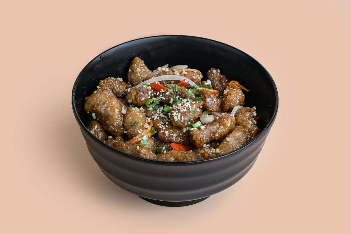 Ginger Beef Rice Bowl
