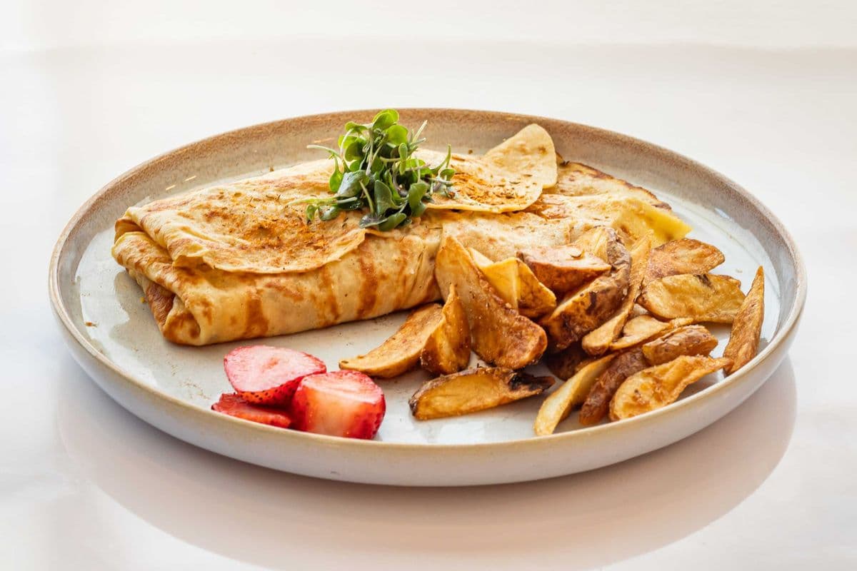Meat and Mushroom Crepe