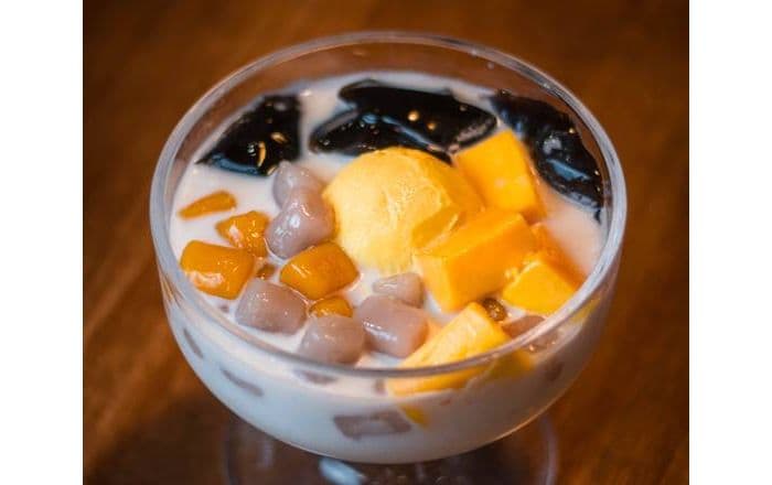 Jumbo Mango Coconut with Taro Balls and Grass Jelly