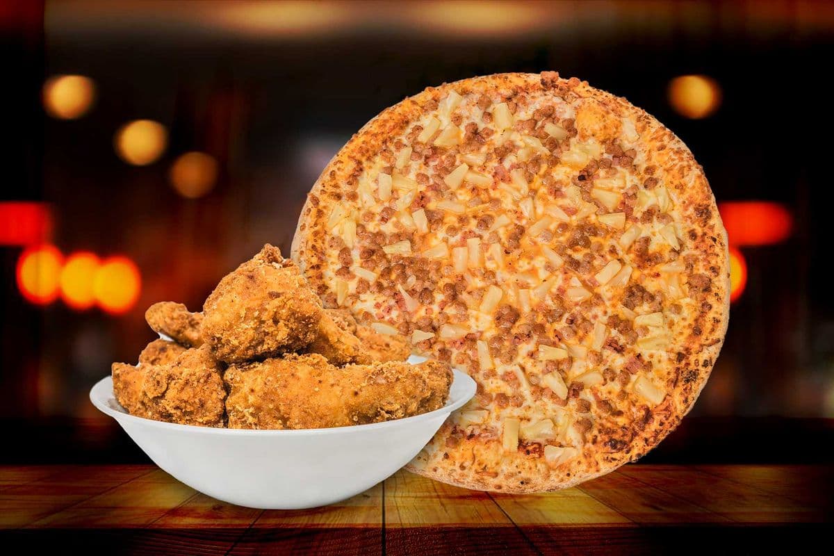 Medium Pizza and 10 Wings