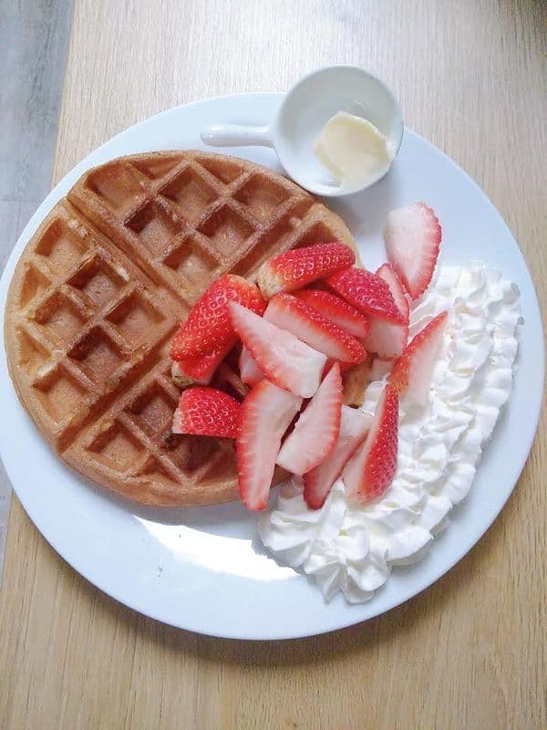 Fruit and Cream Waffle