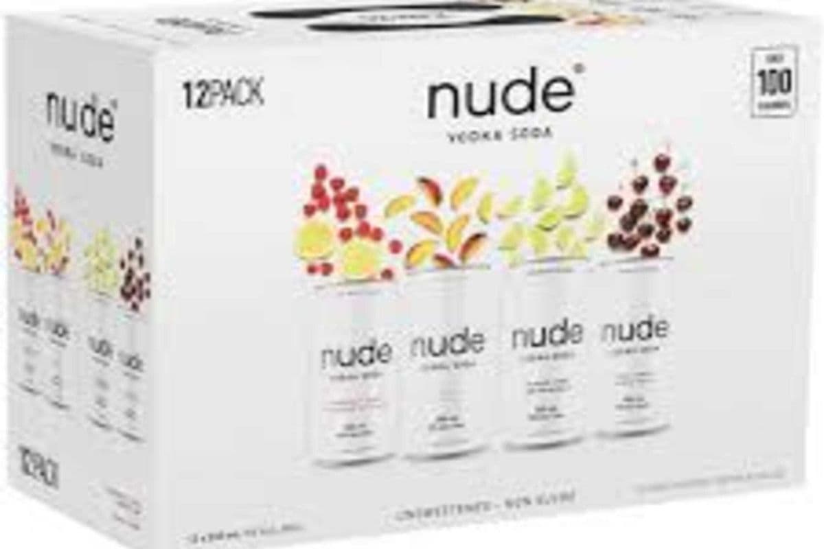 Nude Vodka Soda Variety Pack (12 Cans) (12 x 355ml)