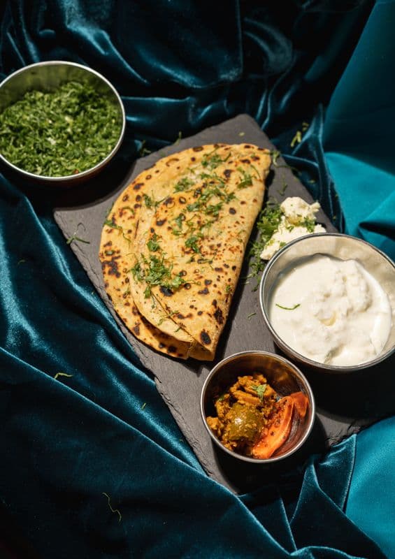 Aloo Tawa Paratha Thali