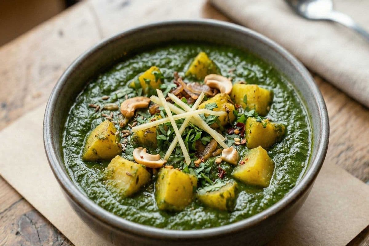 Vegan Potatoes Spinach Curry