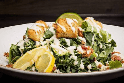 Cajun Chicken Kale Caesar Salad