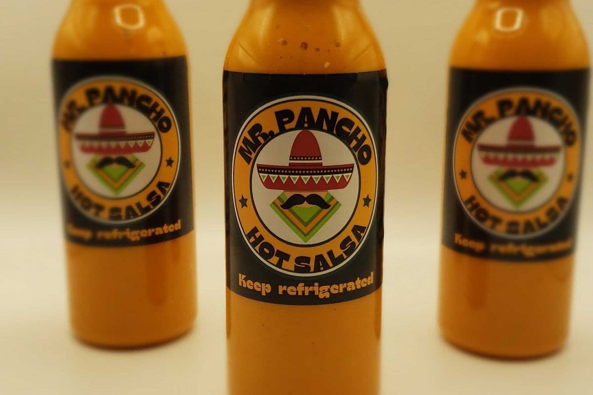 Mr.Pancho hot salsa bottle (12 oz. Bottle )