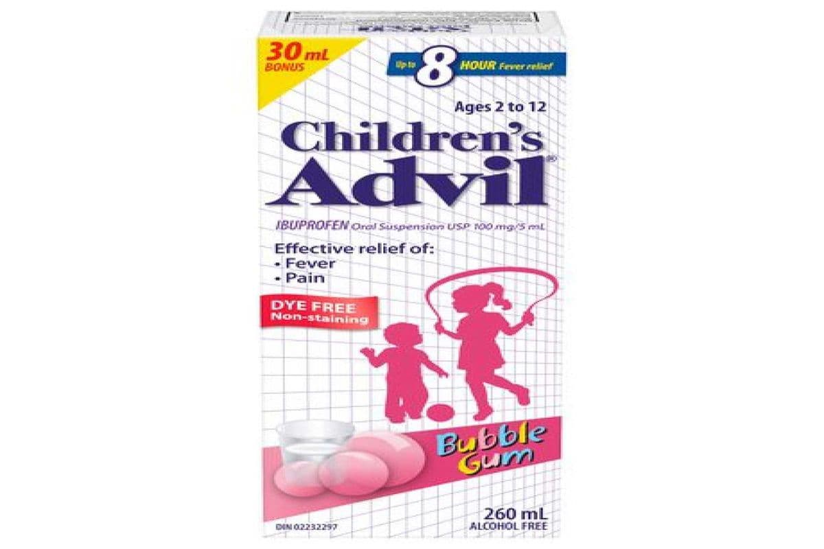 Children's Advil Ages 2-11 Bubble gum flavor 100ml