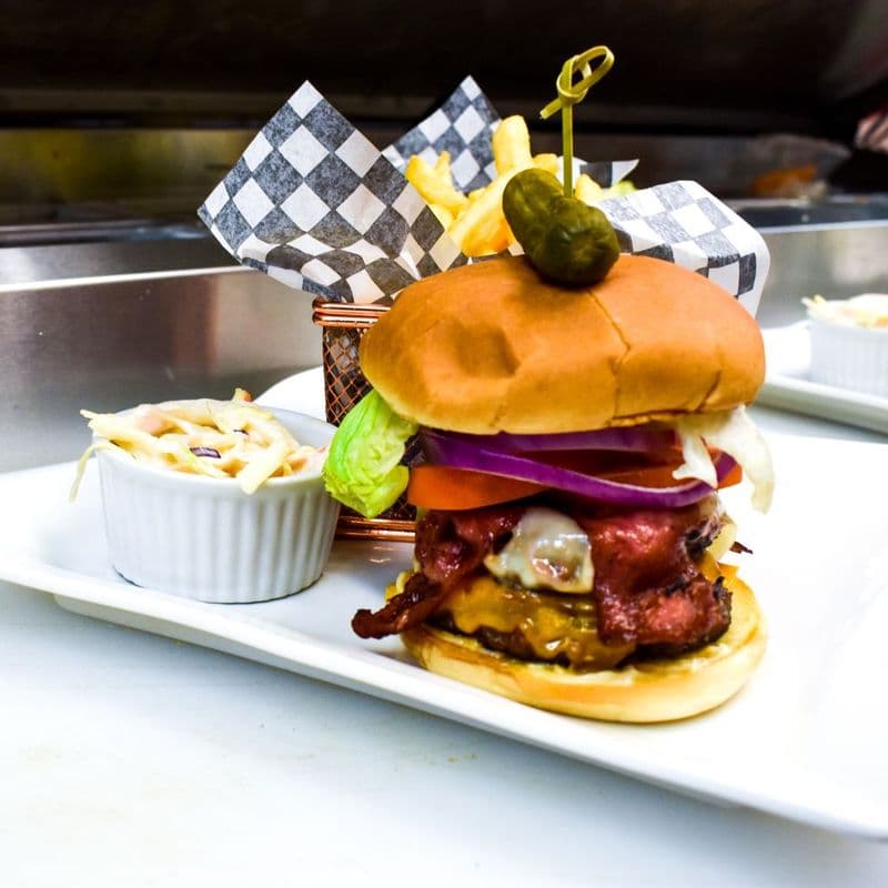 Double Cheese Bacon Smash Burger