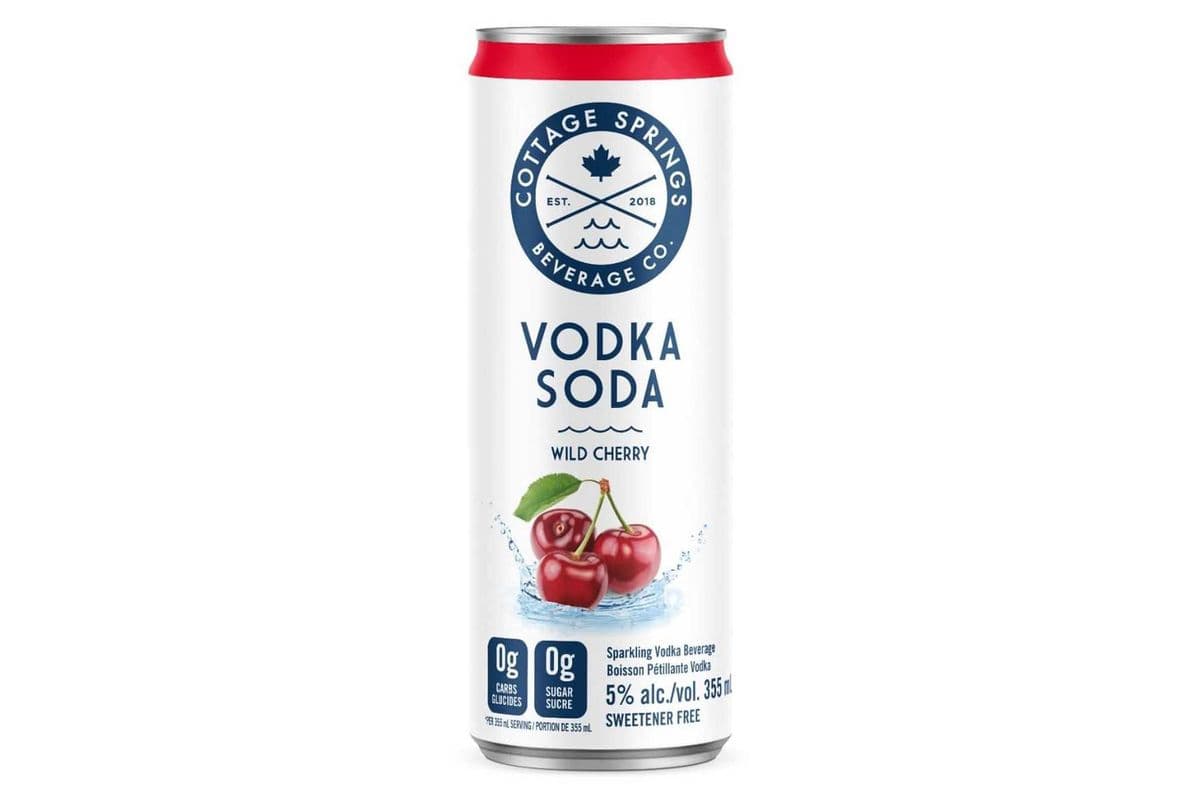 Cottage Springs Wild Cherry Vodka Soda 355ml (1 x 355ml)