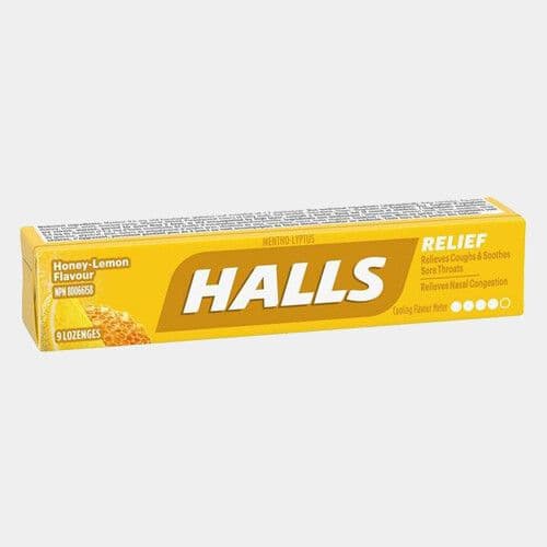 Halls Miel et citron (9 pastilles) / Halls Honey-Lemon (9 lozenges)