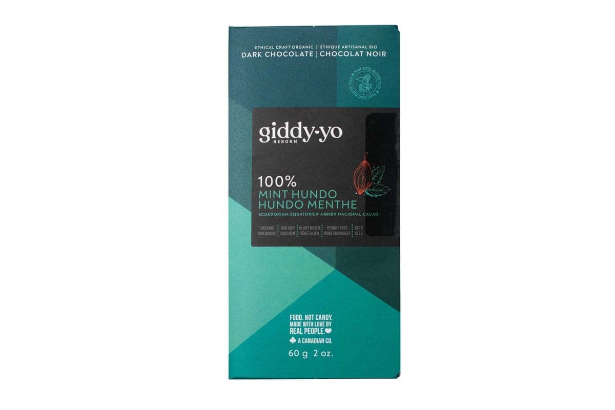 MINT HUNDO 100% SUGAR FREE DARK CHOCOLATE, 60 G BAR, ORGANIC, VEGAN, FREE OF PEANUTS, DAIRY, GLUTEN, SOY, LAB TESTED, CEREMONIAL GRADE (60 g)
