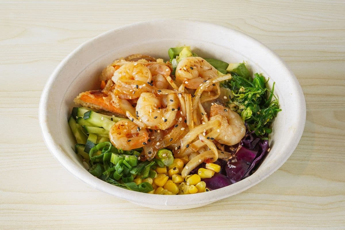 Teriyaki Shrimp Poke Bowl