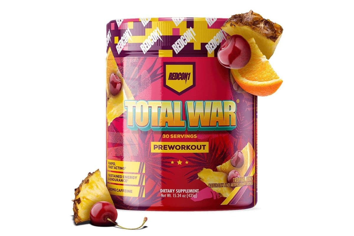 Redcon1 Total War Pre Workout Tropical Punch Powder Mix (435 g)