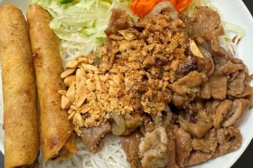 33. Grilled Pork and Spring Roll on Vermicelli