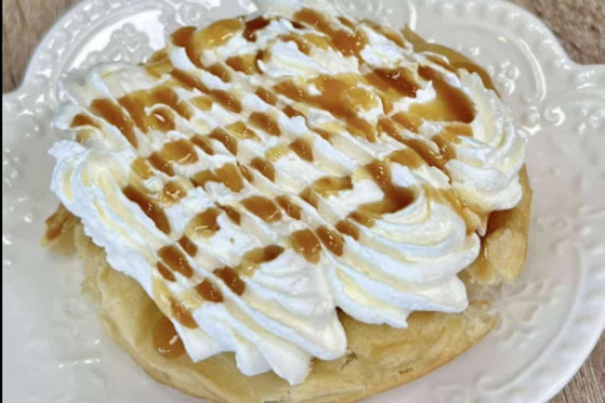 Caramel-drizzled Croissant